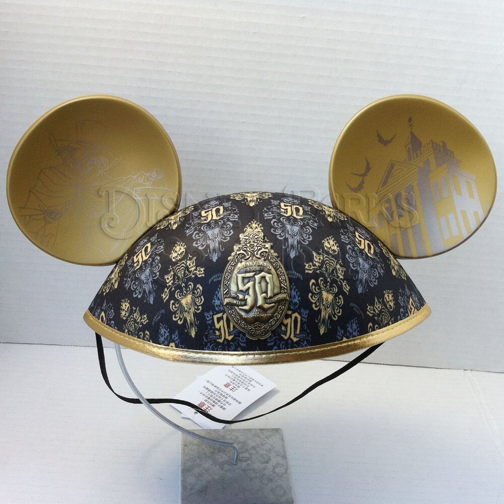 Disneyland Haunted Mansion Ears Hat 50th Hatbox Ghost Wallpaper Mickey 2019 - Picture 1 of 7